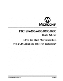 DataSheet PIC18F8390 pdf